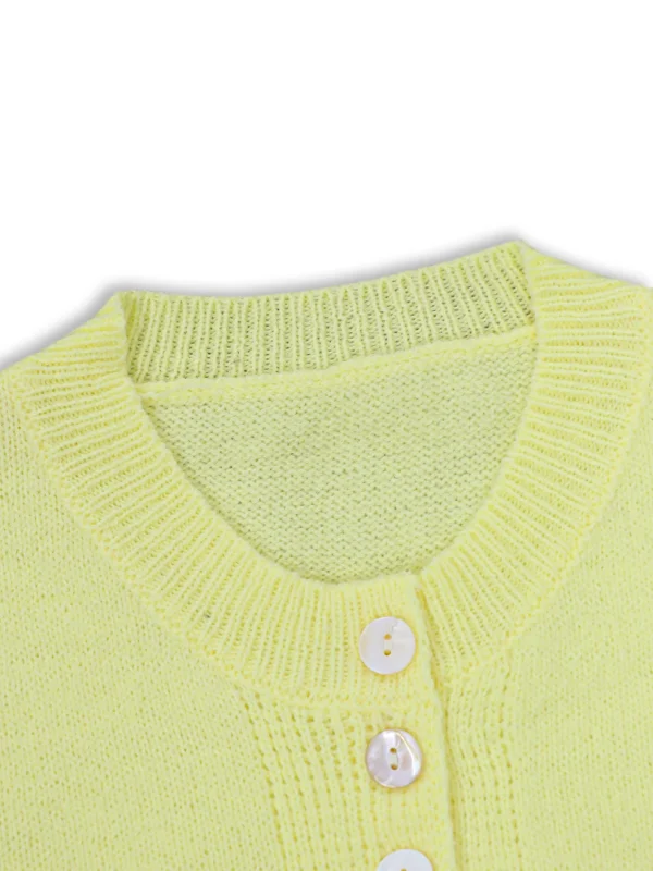 Women's New Fashionable Y2k Retro Knitted Cardigan Spring and Summer French Multi-button Wrap Top - Image 5