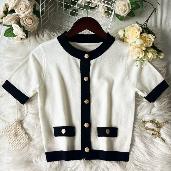 New Arrival Solid Color Women's  Cardigan Comfortable Stylish Casual Fashion Button Decoration Breathable