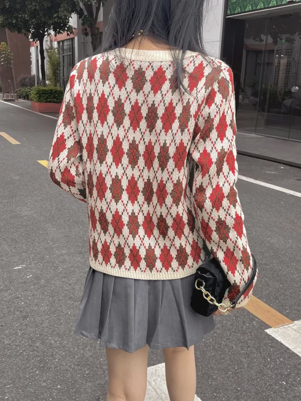 Women's Autumn and Winter Fashion Elegant Casual Gorgeous Vintage Metal Button Design Pockets Multi-color - Image 6
