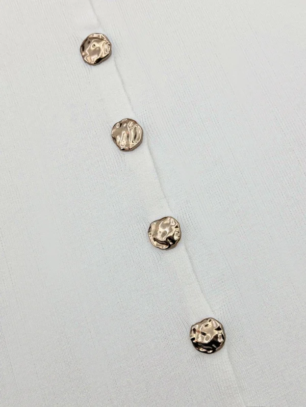 Women's Elegant Knit Vest with Gold Buttons  Slim Fit Casual Layering Piece for Effortless Style - Image 5