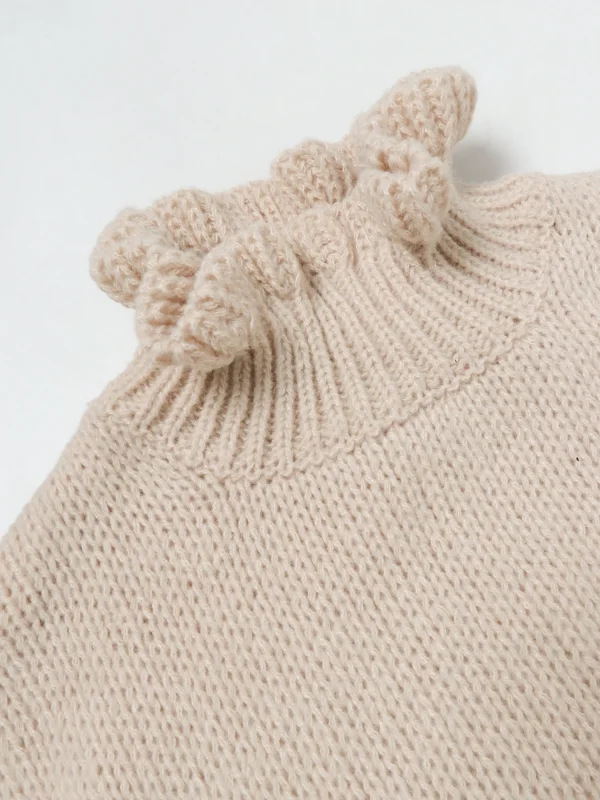 Women's Vintage Style Long Sleeve Winter Knitted Pullover Front Fashionable Women's Sweaters - Image 4