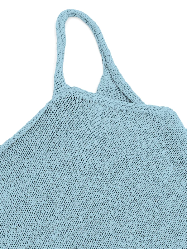 Women's Off-Shoulder Sweater Dress - Solid Color Knit Dress with Tie Waist - Image 5
