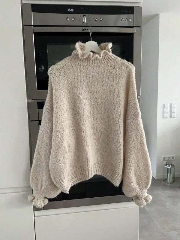 Women's Vintage Style Long Sleeve Winter Knitted Pullover Front Fashionable Women's Sweaters - Image 2