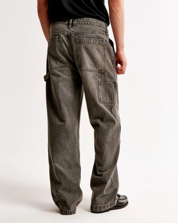 Apparel Men's Jeans 100% Cotton Design Sense Vintage Workwear Baggy Jeans Printing Fashion Cozy Jean for Men - Image 3