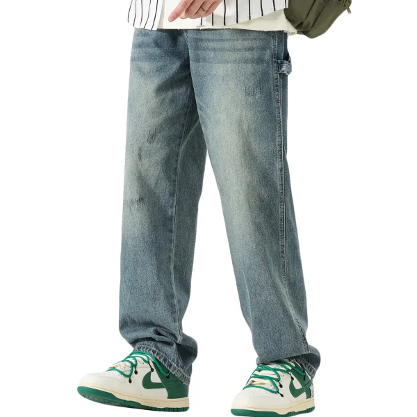 Men's Baggy Jeans Loose Fit Ripped Distressed Jean Relaxed Skateboard Denim Pants with Holes - Image 3