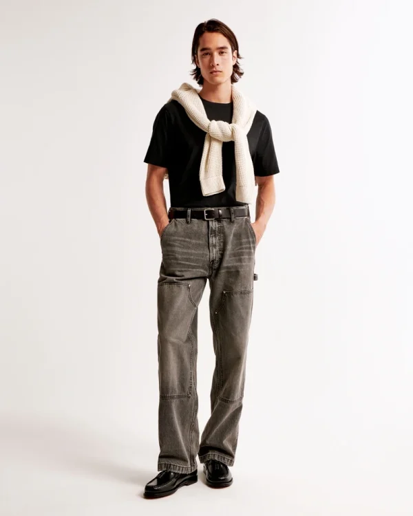 Apparel Men's Jeans 100% Cotton Design Sense Vintage Workwear Baggy Jeans Printing Fashion Cozy Jean for Men - Image 6