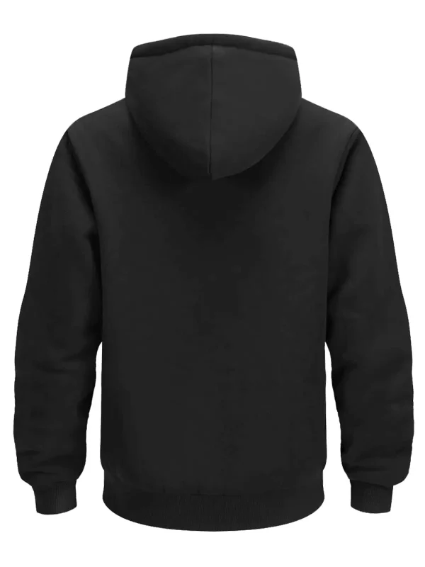 Heavyweight Man's Fleece Lined Hoodie Sweatshirt Full Zip up Thick Winter Coats Hooded Warm Jacket - Image 3