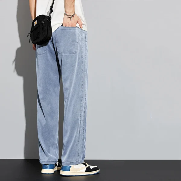 Jeans for Men Clothing Price  Elastic Waist Men Jeans Pants Summer Casual Men's Jeans - Image 2