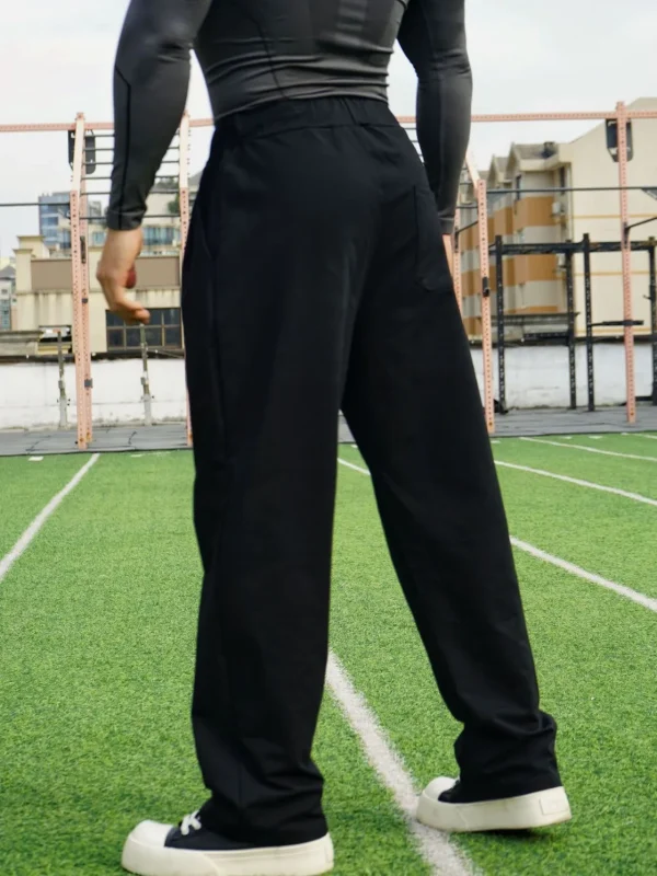 Men's Casual Fashionable  Pants Trousers Loose Drawstring Basketball Running Training Cotton Sport Long Pants - Image 4