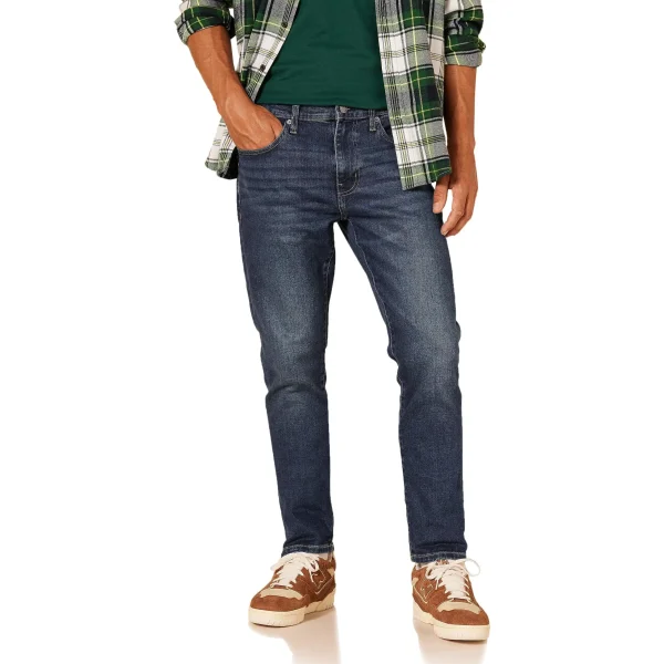 Men's Casual Slim-Fit Athletic Fit Stretch and Breathable Jeans