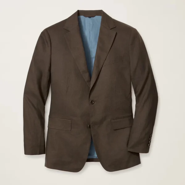 Elegant blazer Men 97% Wool Brown Stylish Crisp Fashion High Quality Single Button Suit for Men