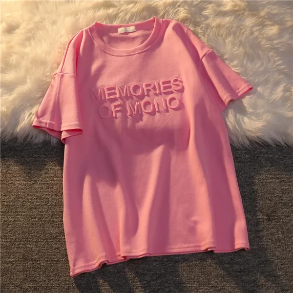 Embossing Printing Clothes Design Service Cotton Tshirt 3d Emboss Print T Shirt for Men - Image 5
