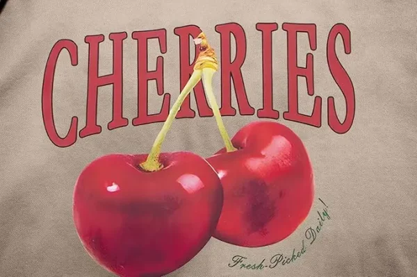 Mens Oversized Cherry Graphic Hoodies Vintage Cherries Printed Streetwear Sweatshirt Fleece Aesthetic Baggy - Image 6