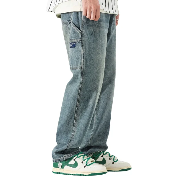 Men's Baggy Jeans Loose Fit Ripped Distressed Jean Relaxed Skateboard Denim Pants with Holes - Image 5