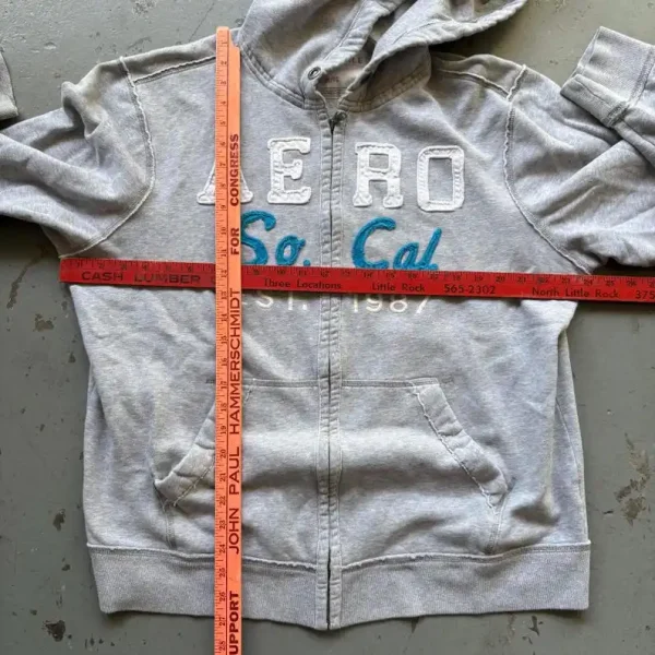 Casual Zip up High Quality Vintage Y2K Aeropostale California Full Zip Grunge Hoodie - Image 6