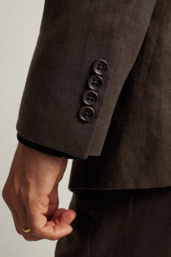 Elegant blazer Men 97% Wool Brown Stylish Crisp Fashion High Quality Single Button Suit for Men - Image 5