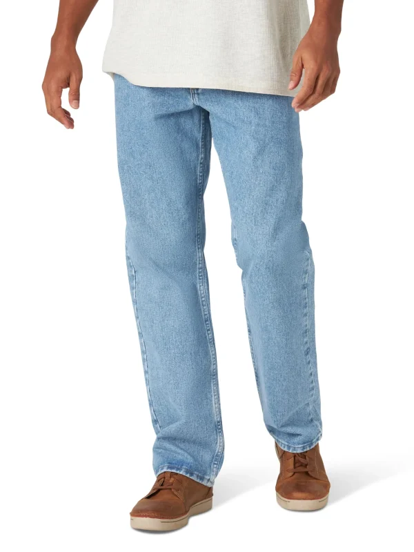 Authentic Men's Classic 5-pocket Loose Cotton Jeans Retro Fashion Trend Comfortable for Wearing Men's Clothing Jeans - Image 2