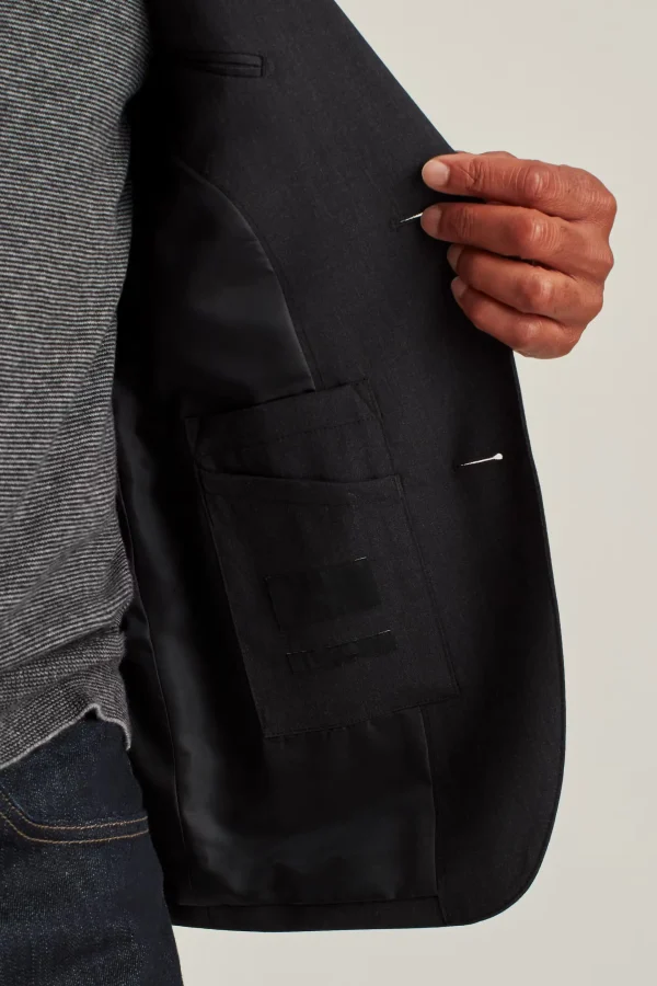 blazer Men Suit 97% Wool Black Elegant Stylish Crisp Fashion High Quality Single Button Suit for Men - Image 5