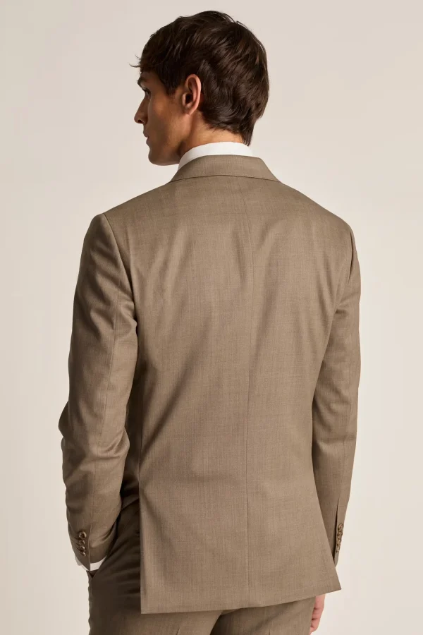 blazer Men Suit 97% Wool Khaki Elegant Stylish Crisp Fashion High Quality Single Button Suit for Men - Image 5