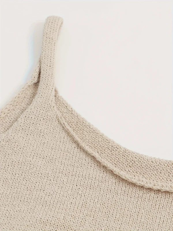 Women's Casual Solid Color Strapless Belted Knitted Short Dres - Image 5