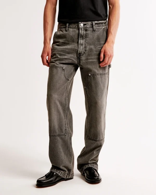 Apparel Men's Jeans 100% Cotton Design Sense Vintage Workwear Baggy Jeans Printing Fashion Cozy Jean for Men - Image 2