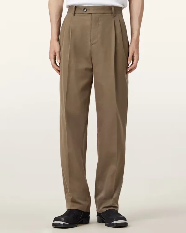 Apparel Mens Straight Legs SweatPants Brown 100% Cotton Lining Fabric Color Casual Fashion Pants for Men