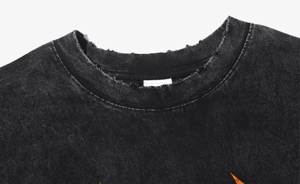Graphic Tees T Shirts Printed Men's Silk Screen Printing Vintage Distressed Acid Wash T-shirt Men Oversized Tshirts - Image 5