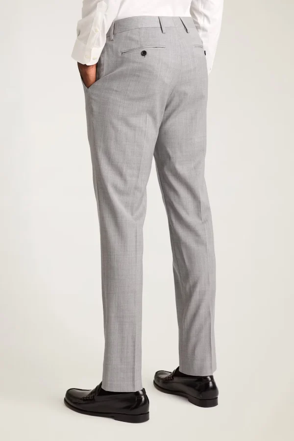 Elegant Men's Suit Pant Wool Gray Italian Style Slim and Comfortable High Quality Dress Pant for Men Suit - Image 2