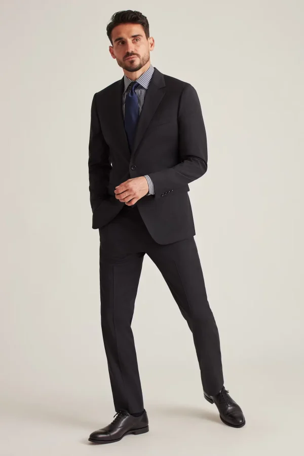 blazer Men Suit 97% Wool Black Elegant Stylish Crisp Fashion High Quality Single Button Suit for Men - Image 2