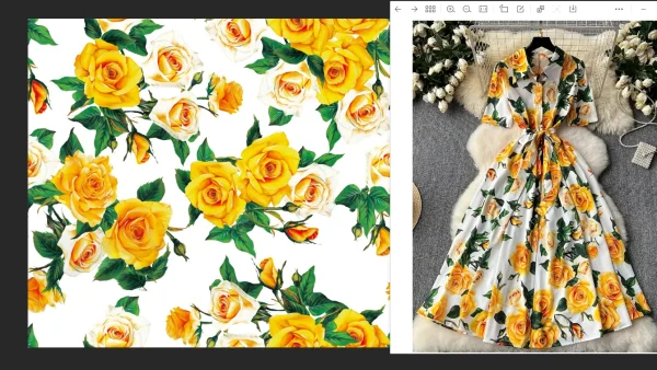 2025 Summer Women's Casual Empire Printed Dress Roman Turn-Down Collar Tunic Slim for Bandage Midi Maxi Length One Fits All - Image 6