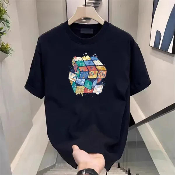 High-quality Short-sleeved T-shirt Men's Summer Half-sleeved Men's Body Shirt on Clothes Bottoming Shirt Trend Loose - Image 3