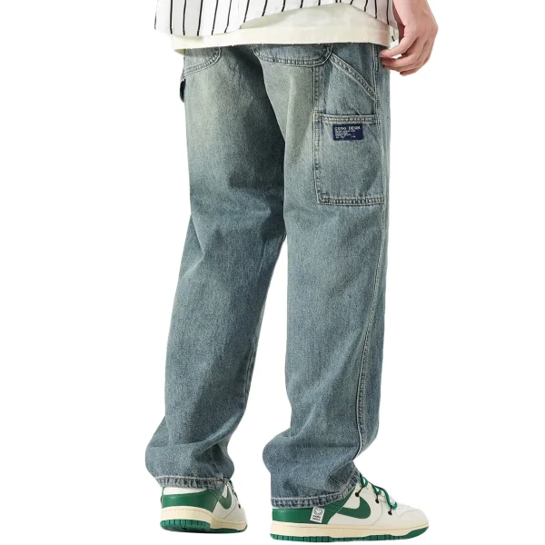 Men's Baggy Jeans Loose Fit Ripped Distressed Jean Relaxed Skateboard Denim Pants with Holes