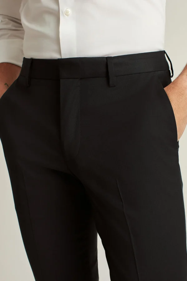 Elegant Men's Suit Pants Wool Black Italian Style Slim and Comfortable High Quality Dress Pant for Men Suit - Image 5