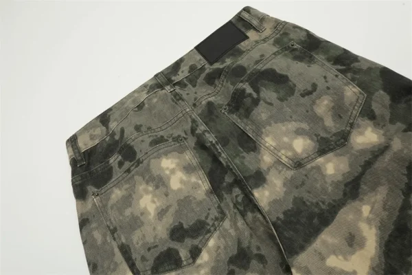 New Outdoor  Tie-dye Men Trousers for Work Pants Multi-pocket Straight Leg - Image 5