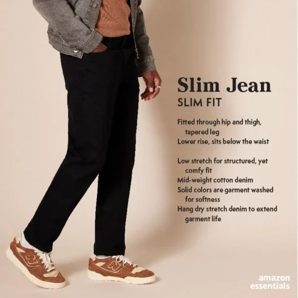 Men's Casual Slim-Fit Athletic Fit Stretch and Breathable Jeans - Image 6