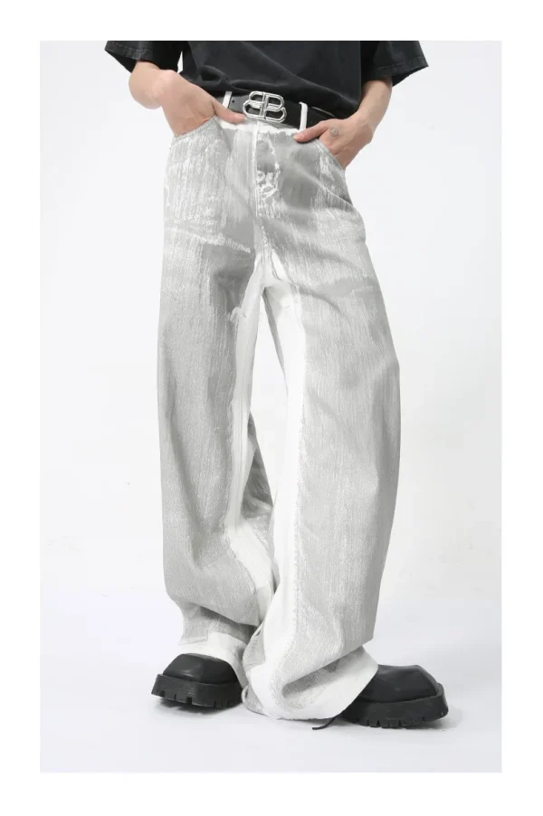 Authentic Men's Classic 2-pocket Loose Cotton Jeans Retro Fashion Trend Comfortable for Wearing Men's Clothing Jeans - Image 6