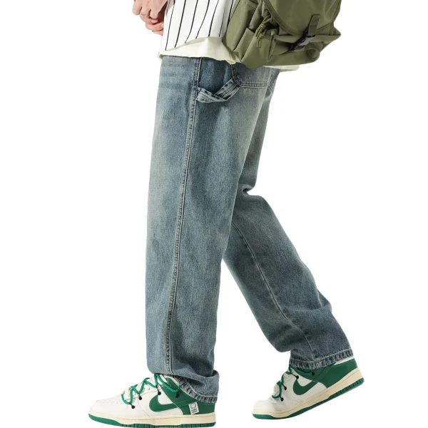 Men's Baggy Jeans Loose Fit Ripped Distressed Jean Relaxed Skateboard Denim Pants with Holes - Image 2