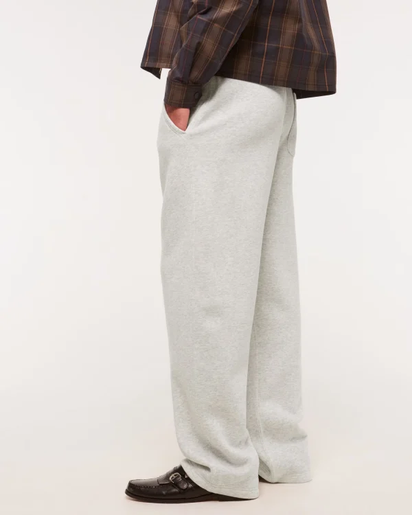 Apparel Sweatpants 100% Cotton Baggy Sweatpants White Elastic Cozy Sporty Casual Men Sweatpants - Image 2