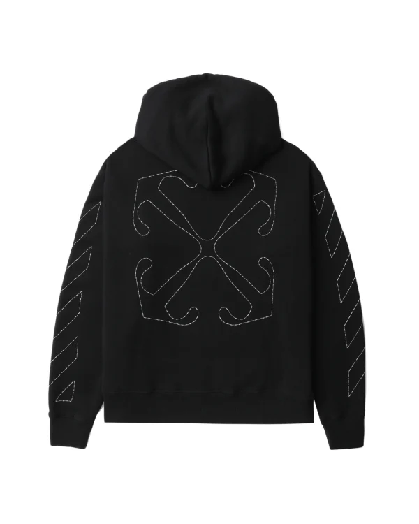 100%  Man's High Quality Cotton Black Drawstring Casual Hoodie - Image 2