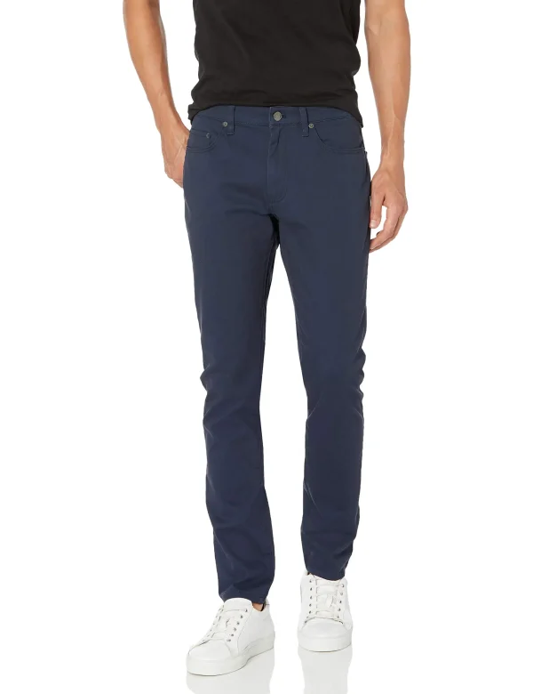 Slim Fit Khaki Pants for Men, 5-Pocket Stretch Twill - Image 3