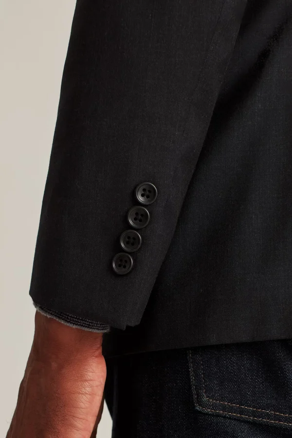 blazer Men Suit 97% Wool Black Elegant Stylish Crisp Fashion High Quality Single Button Suit for Men - Image 6