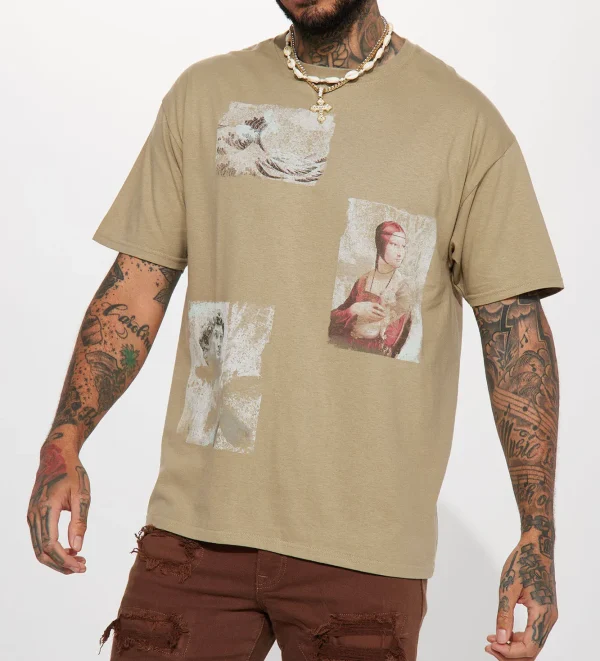 Hot Sales Fashion Design Cotton Fabric Man Tee Dtg Printed Shirt With Printed Pattern  Tshirt for Men