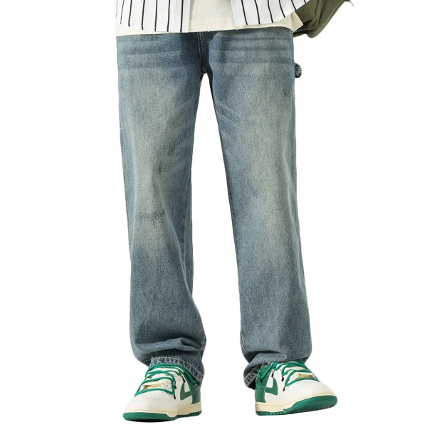 Men's Baggy Jeans Loose Fit Ripped Distressed Jean Relaxed Skateboard Denim Pants with Holes - Image 4