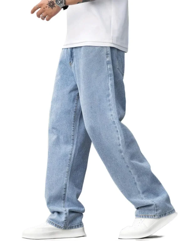 Baggy Jeans for Men Y2K Streetwear Vintage Wide Leg Loose Fit Denim Pants Hip Hop Skater Carpenter Jeans - Image 4