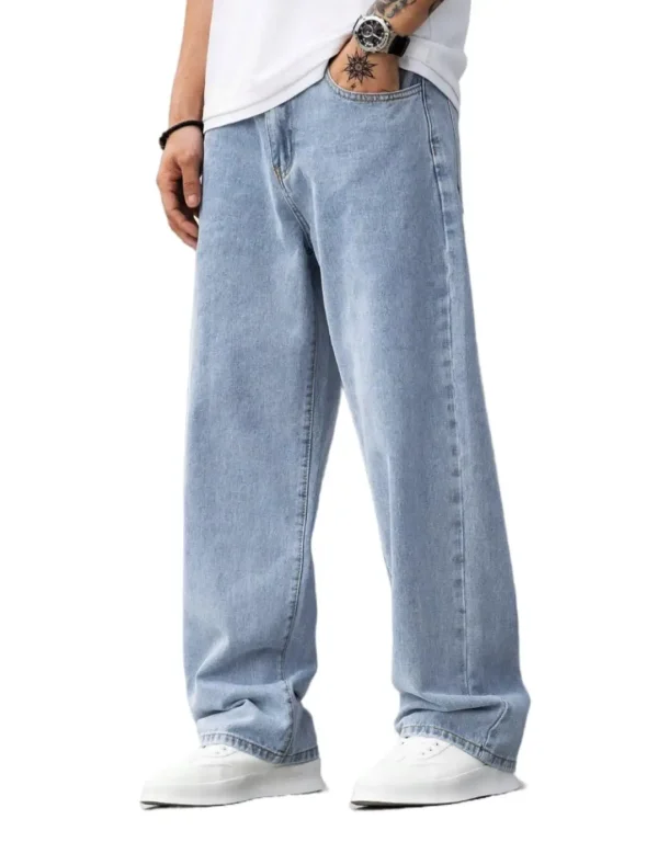 Baggy Jeans for Men Y2K Streetwear Vintage Wide Leg Loose Fit Denim Pants Hip Hop Skater Carpenter Jeans - Image 5