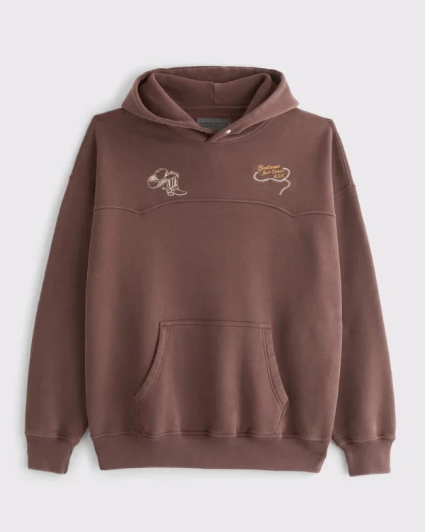 2025 Man's New Style Hoodie Western-style Patterned Autumn Pullover Hoodie