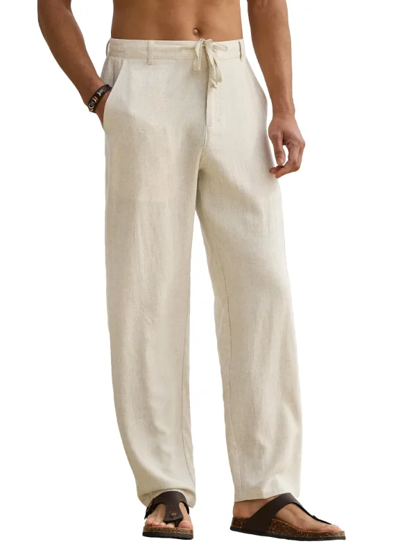 Men's Pants Casual Beach Summer Vacation Dress Pants Loose Fit - Image 5