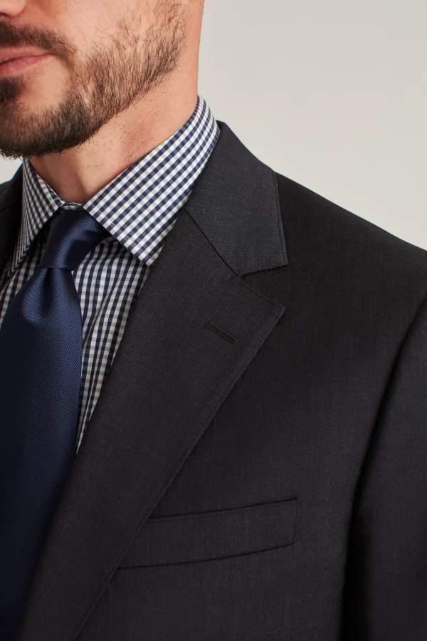 blazer Men Suit 97% Wool Black Elegant Stylish Crisp Fashion High Quality Single Button Suit for Men - Image 3