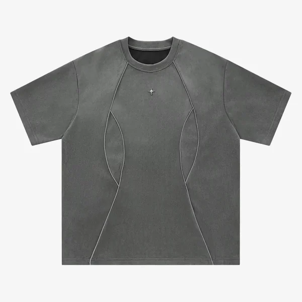 Men's Loose Fit Heavyweight Short-Sleeve Washed Retro Style