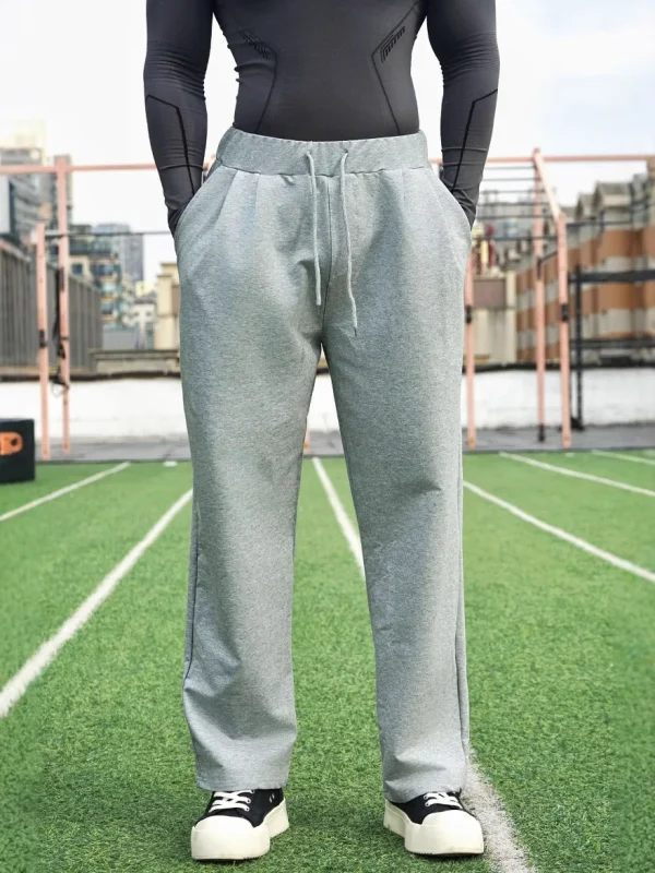 Men's Casual Fashionable  Pants Trousers Loose Drawstring Basketball Running Training Cotton Sport Long Pants - Image 5